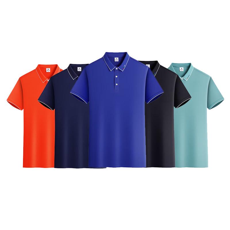 Custom Men's Breathable Short Sleeve Polo Shirt with Logo Printing