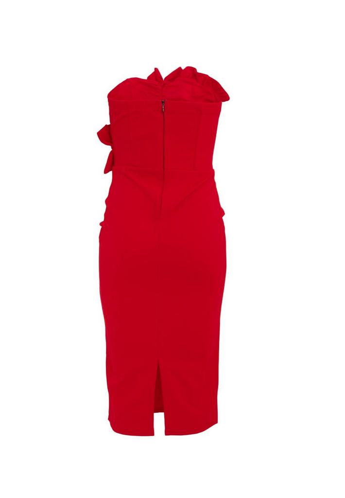 Girls On Film Damen/Damen Halcyon Bandeau-Kleid mit Rüschen