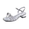 Fashion 2025 New Style Fashionable Sandals Soft-soled Comfortable Women's Shoes Open-toe Roman Shoes Non-tiring Mid-heel Sandals