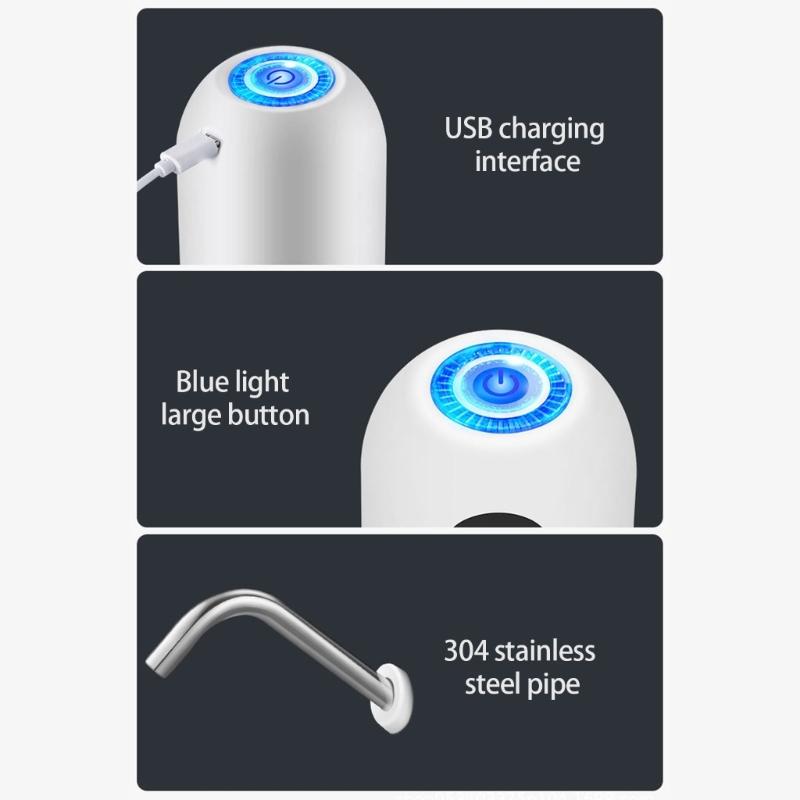 Rechargeable Water Dispenser Automatic Dispenser Pump Button Control Electric Drinking Water Pump for Family Use
