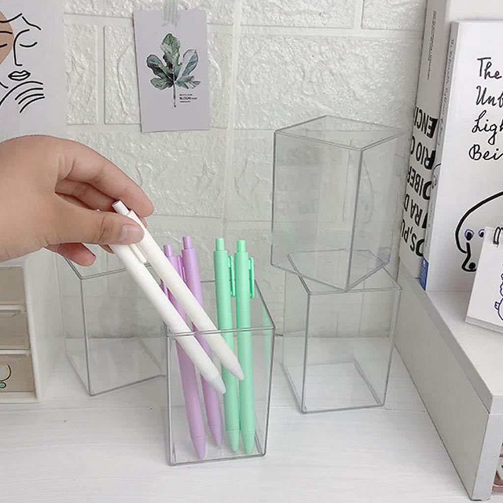 Akrylowy uchwyt na długopisy o dużej pojemności, przezroczysty uchwyt na pędzle do makijażu, organizer na biurko do biura w akademiku
