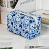 Large Capacity Little Bear Print Makeup Bag – Portable Girlish Polyester Toiletry Storage