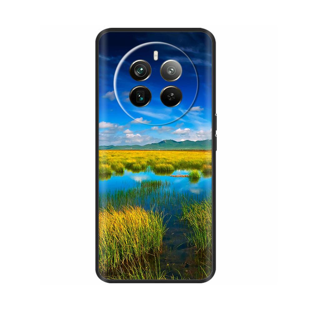 Silicone Phone Case for Realme 12 Pro Plus Soft Black Back Cover for Realme 12 Pro + Realme12 Funda Protective Shell Cases Coque