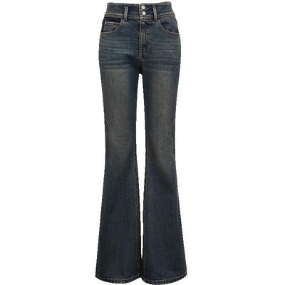 Women's 2024 Fall Washed High-Waisted Flare Jeans