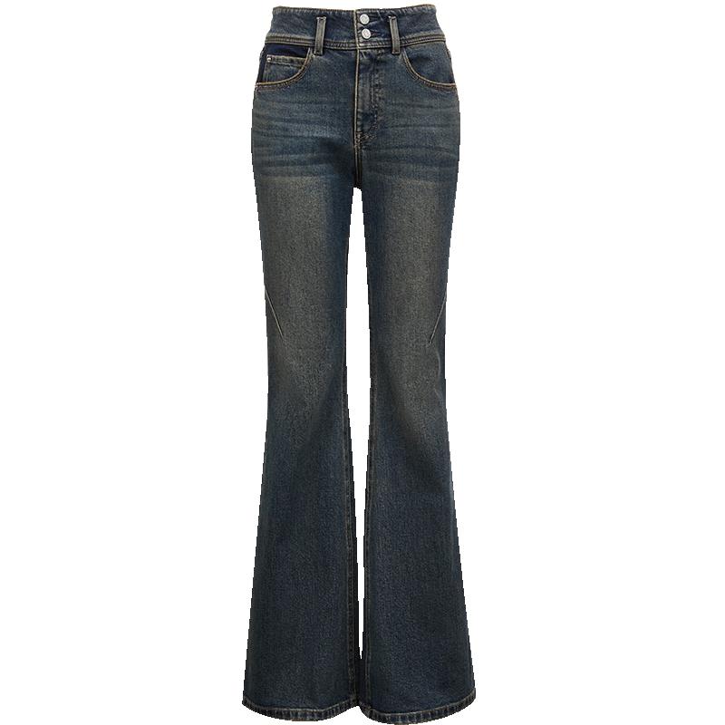 Only Women's 2024 Fall Washed High-Waisted Flare Jeans