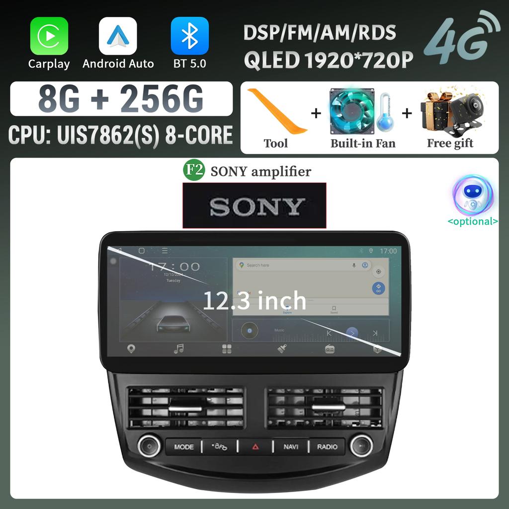 12.3inch Android Car Radio For Ford Focus 3 Mk 3 2011-2019 Multimedia 4G GPS Wireless Bluetooth Carplay Head Unit Stereo Screen