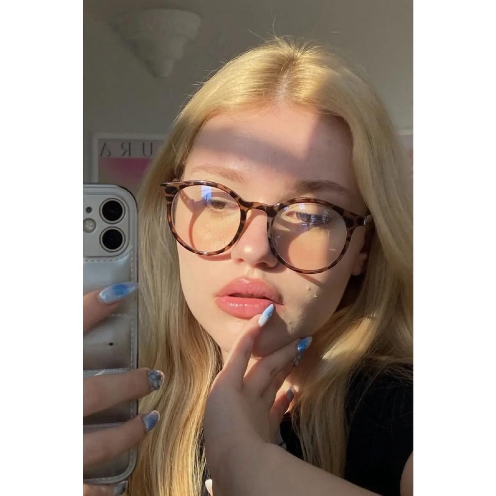 Unisex Blue Light Protective Round Screen Glasses