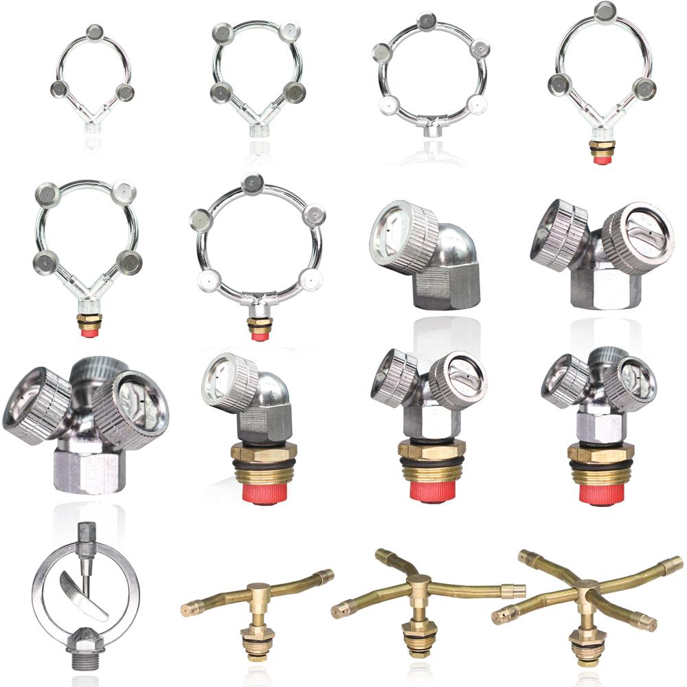 

Насадки для распыления из нержавеющей стали с резьбовым соединением M14 1/2 , садовые разбрызгиватели для охлаждения и полива, вращающийся распылитель из латуни