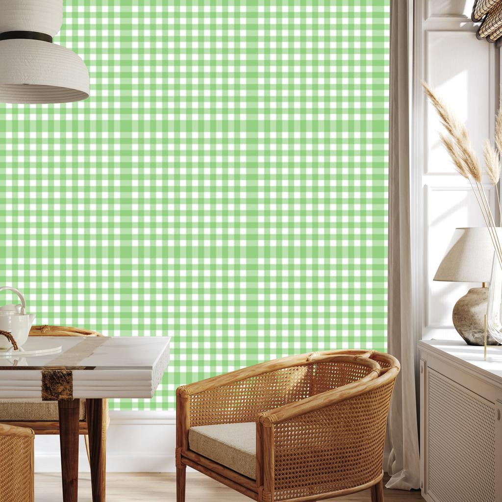 Mint and white fabric pattern wallpaper for living room and bedroom 50x1000