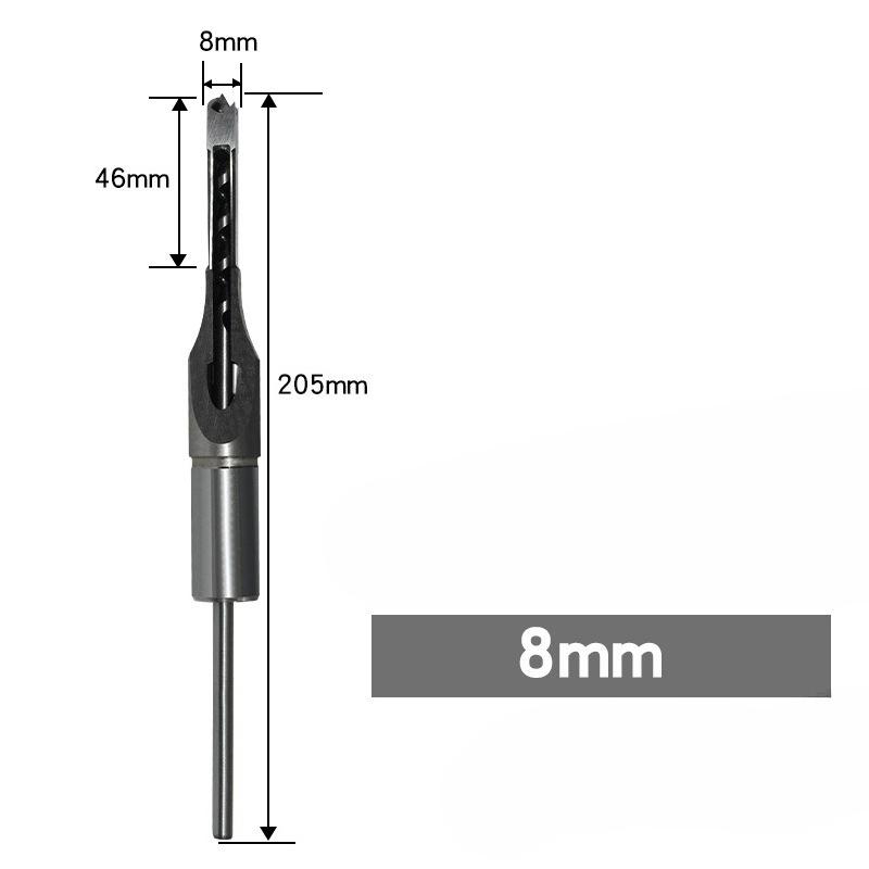6.4/8/9.5/12.7mm HSS Square Hole Drill Bit Auger Bit Steel Mortising Drilling Craving Woodworking Tools