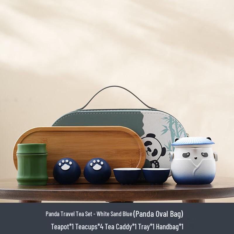 Man Ting Hua Chinese Panda Tea Set