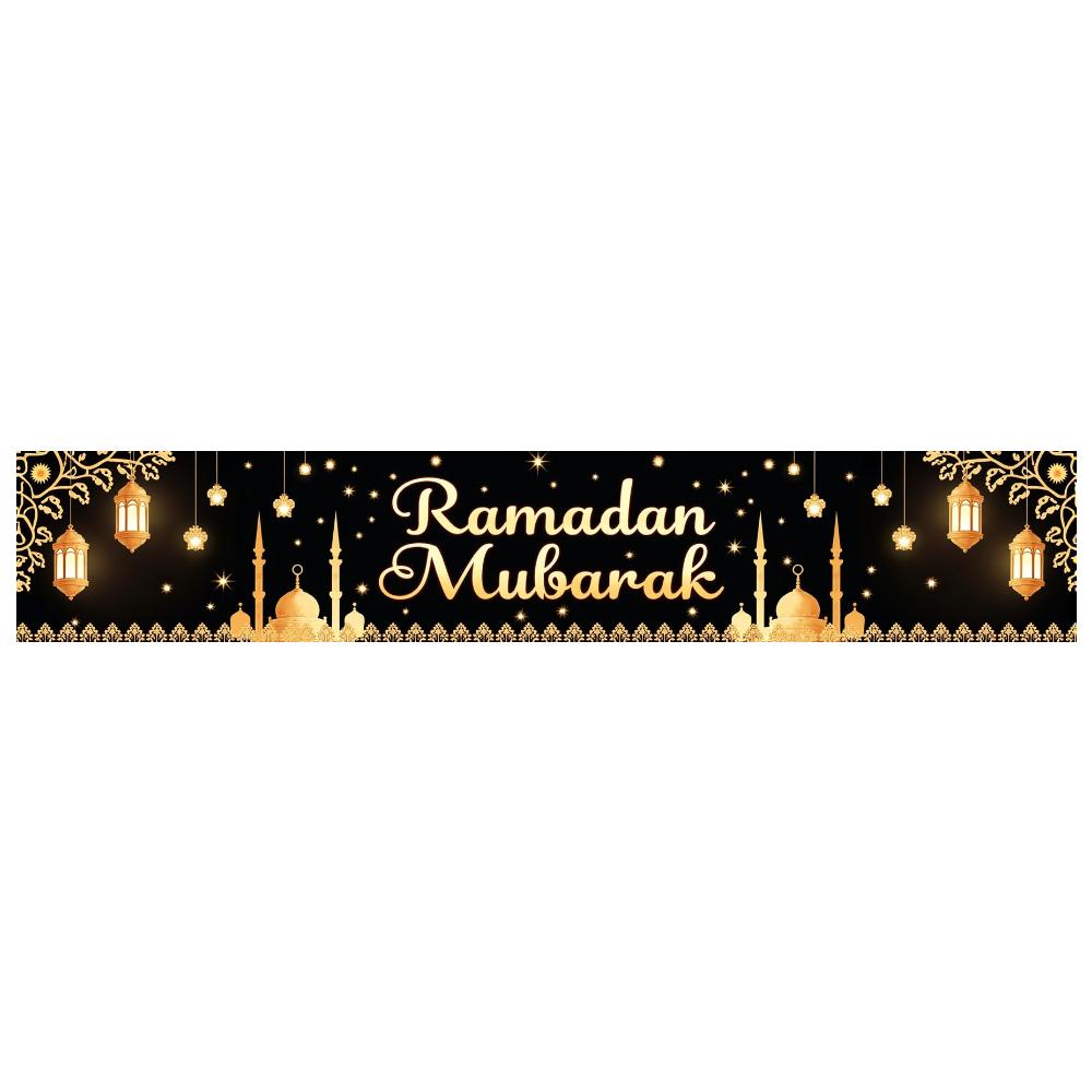 Mosque Decoration Ramadan Banner Party Supplies Hanging Lantern Decorations For Muslim Community Eid Gatherings