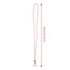 Trendy Universal Pearl Metal Cell Phone Chain Charms Women Detachable Phone Lanyards Crossbody Neck Strap with Patch