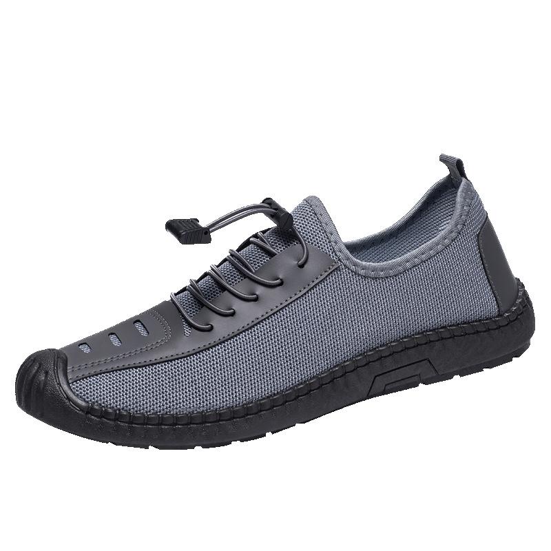 Summer Men's Shoes Casual Shoes New One-pedal Doudou Shoes Soft Sole Breathable Lightweight Dad Shoes Men's Single Shoes