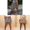 Falda Corta Para Mujer Verano Camuflaje Flecos Tela Vaquera Corte Ajustado Moda
