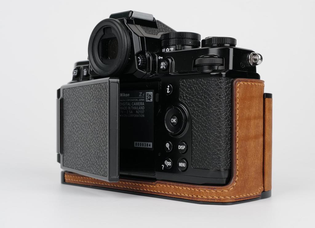 CLC Handmade Compatible Nikon ZF Camera Camera and Camera Genuine Design with Cowhide Leather Metal Base and Handle Matte Case, Cover, Bag. Leather.