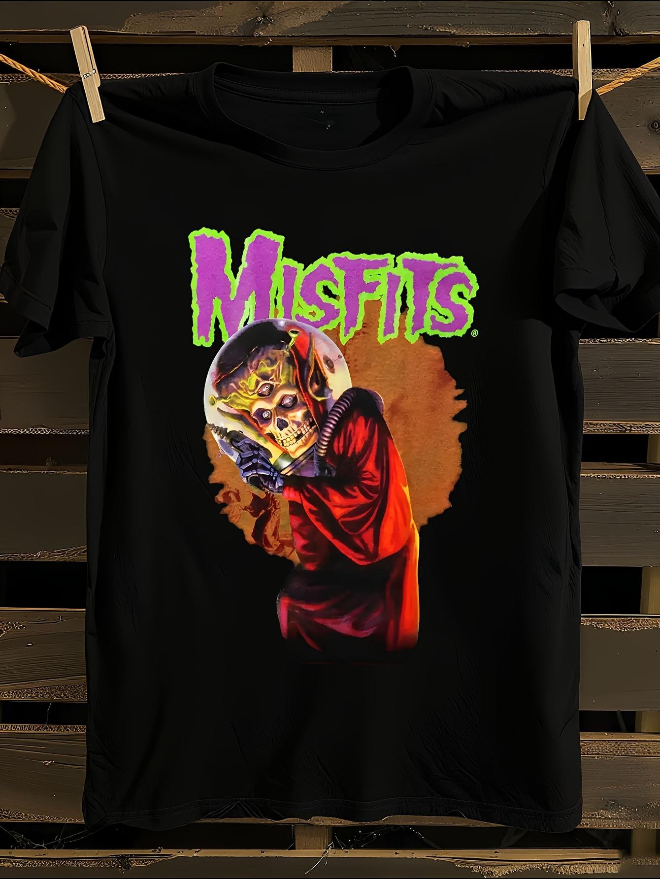 Misfits Logo Iconic Skull Mask Graphic Tshirt M