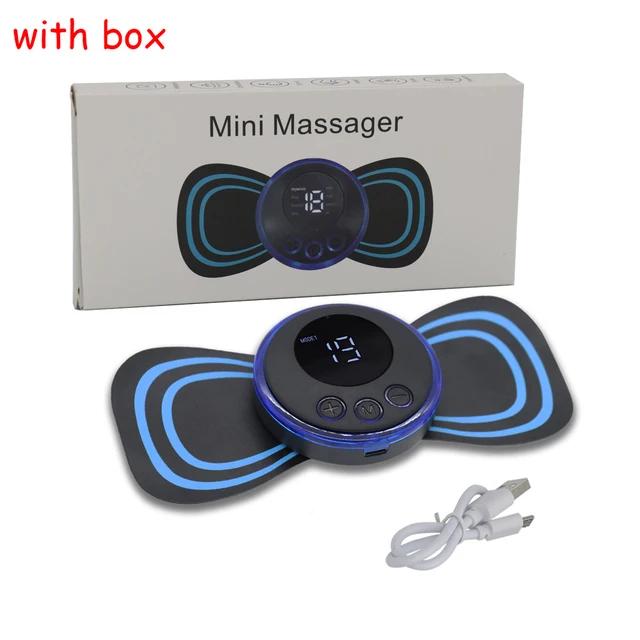 Portable Neck Massager EMS Muscle Stimulator Electric Cervical Massage Patch Low Frequency Pulse Massage Pads Pain Relief Tool