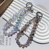 Color Rhinestone Crystal Bead Phone Strap Wrist Chain Mobile Phone Lanyard  Phone Case Accessories