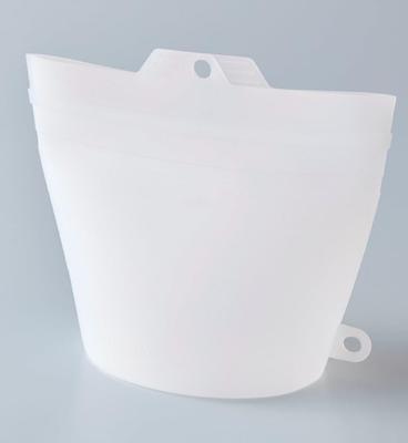 Cojit Frozen Water Bath Microwave OK Large Gusset Large Opening Silicone Cook Bag 1L Clear