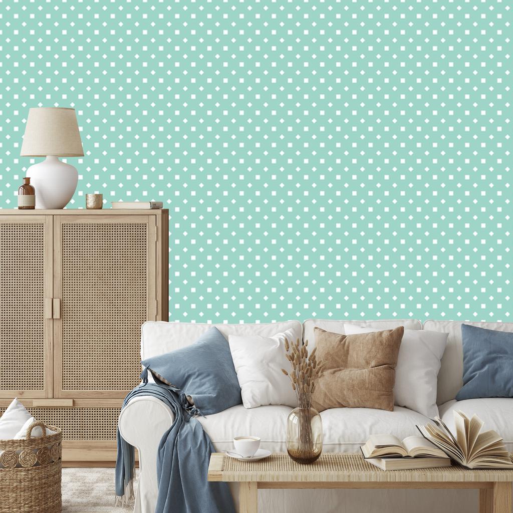 Mint Dots Wallpaper, Subtle Detail for Living Room and Bedroom 50x1000