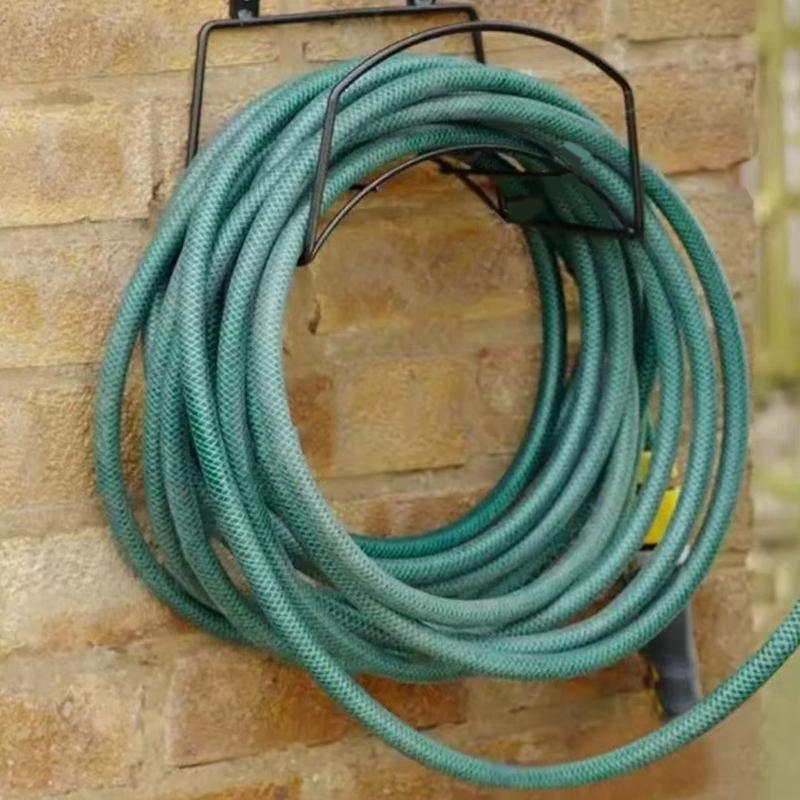 Rusts Resistant Wall Mount Garden Hoses Reel Holder Metal Construction For Outdoor Water Pipe Storage And Organization