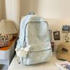 Schoolbag Mori Ins Simple Campus Soft Girl Girl Schoolbag High Value Floral Small Fresh Junior High School Students Backpack