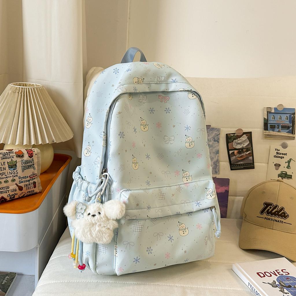 Schoolbag Mori Ins Simple Campus Soft Girl Girl Schoolbag High Value Floral Small Fresh Junior High School Students Backpack
