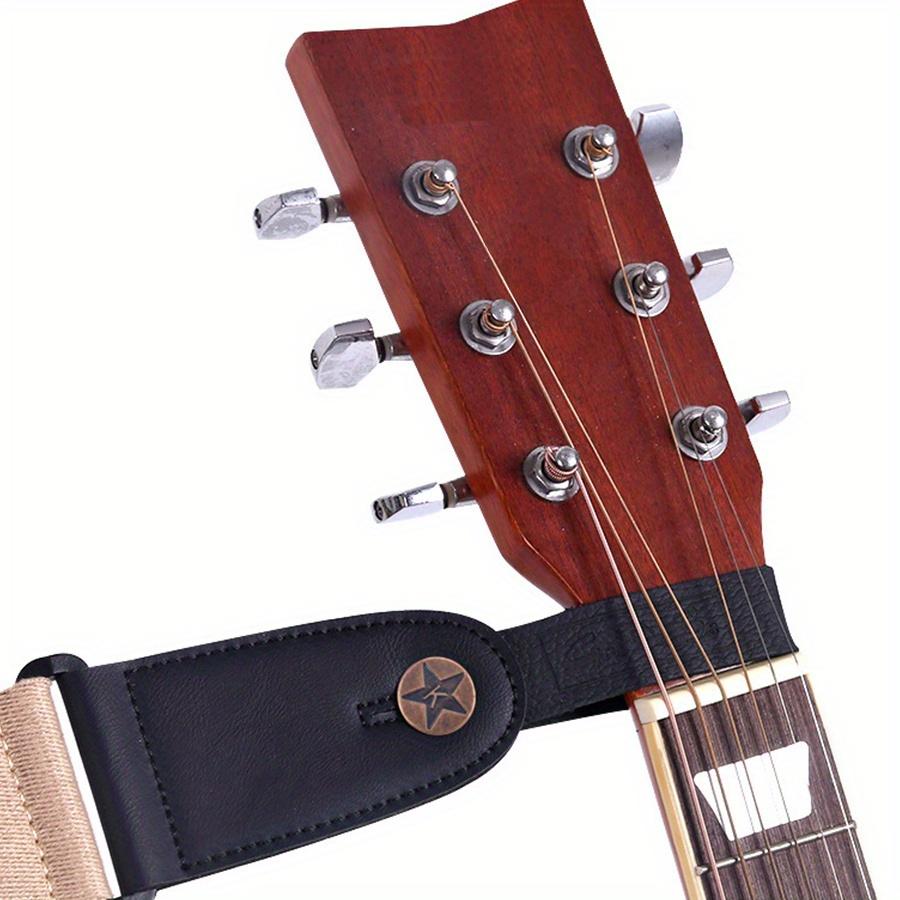 8inch Black/Brown Guitar Strap - Neck Strap Headstock Strap for Guitar & Ukulele Guitar Enthusiast Beginner Supplies JXB
