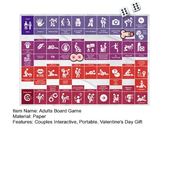 Couples Intimacy Board Game 43 Tasks Adults Couples Interactive Dice Game