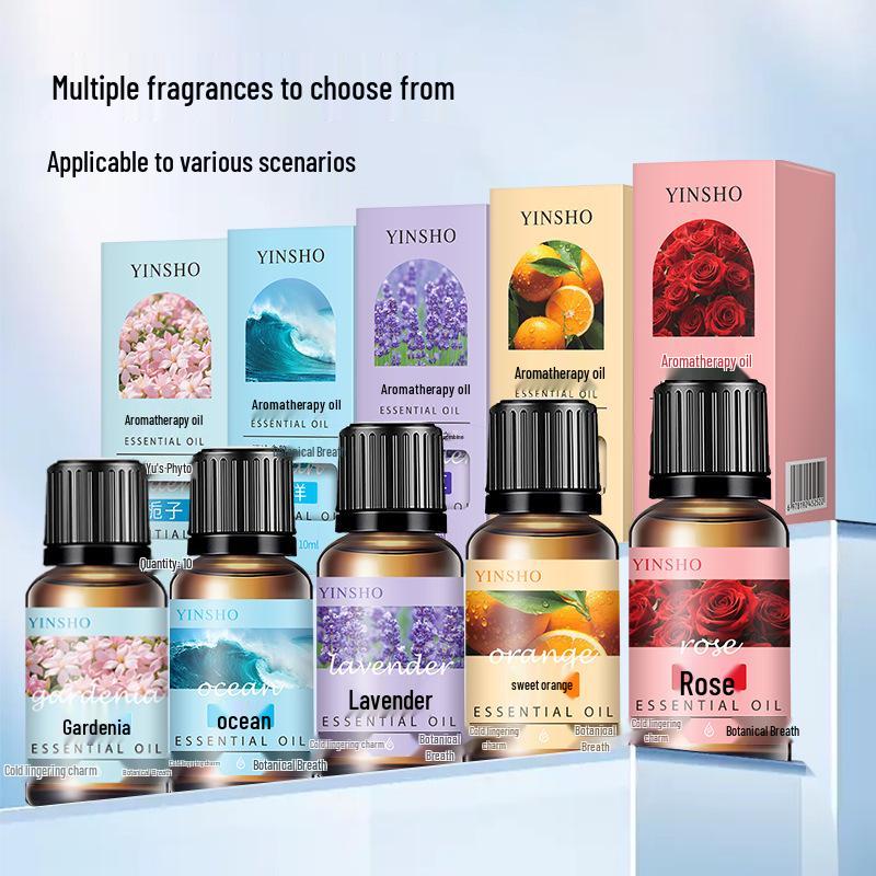YINSHO Oil-Soluble Aromatherapy Essential Oil 10ml - Long-Lasting Deodorizing Air Freshener for Indoor Bedrooms.
