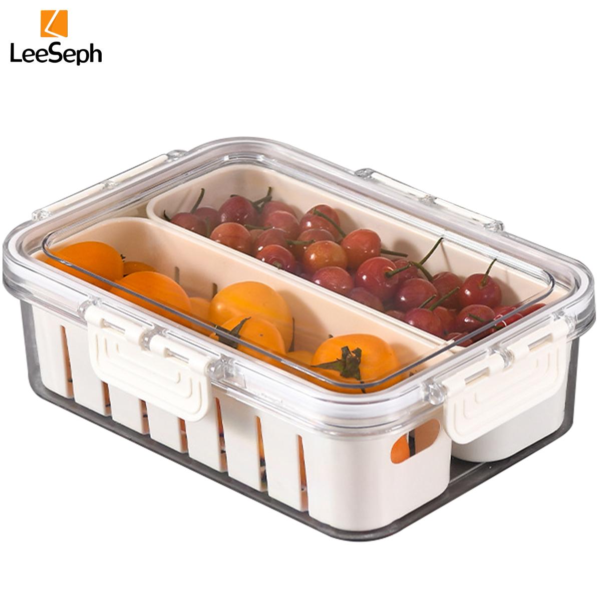 

Поднос для сервировки Leeseph с крышкой, переносные контейнеры для закусок, коробка для закусок, органайзер для еды для путешествий, вечеринок, пикников, пляжей 1-tier