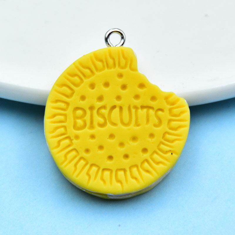 Resin Sandwich Cookie Keychain Pendant for DIY Jewelry Accessories