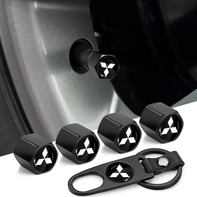 Car Keychain Tire Valve Cap Car Styling Accessories For Mitsubishi Asx Lancer Outlander Pajero Ralliart Accessories Car Styling