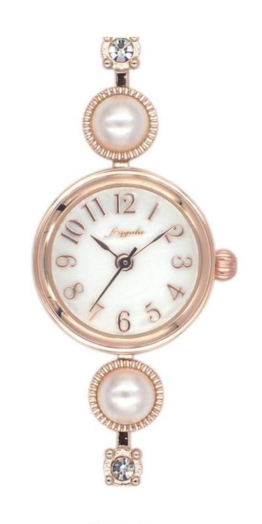 [Follow] Fragola Pearl Stone Bracelet Watch N03723A-4 PG Women's Rose Gold