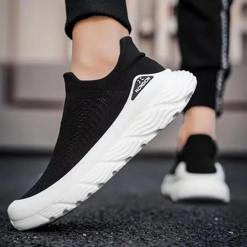 2025 New Men Sneaker Mesh Breathable Sock Shoes Men Outdoor Walking Shoes High Quality Soft Sole Men Running Shoes tenis hombres