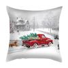 Taie d'oreiller de Noël Père Noël Camion Ferme Maison Bonhomme de neige Couronne Décoration d'arbre de Noël Bureau Canapé Housse de coussin