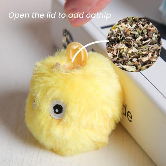 Chirping Cat Ball Toy Interactive Catnip Ball Toy with Birds Frog Crickets Sound Touch Activated Kitten Exercise Toy for Indoor Cats