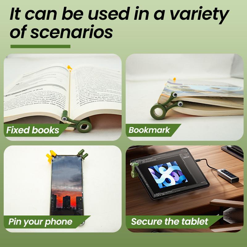 1/2Pcs Plastic Computer Cooling Bracket Fixed Design Multifunctional Book Flipping Holder Snail Shape Monitor Display Bracket
