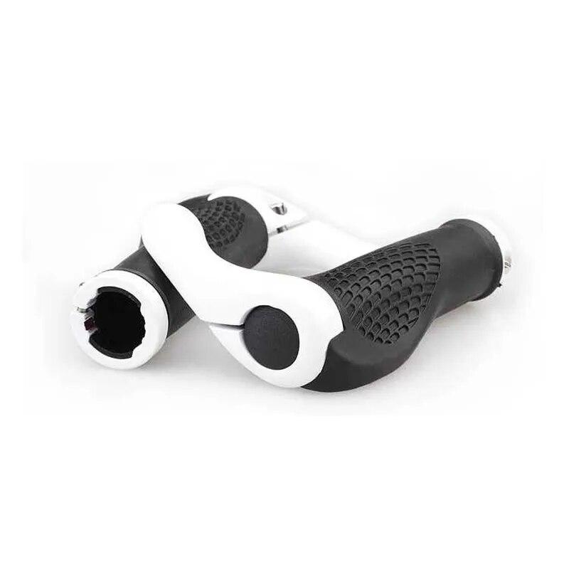 

Bicycle Handlebar Grip Ergonomic Anti Skid Lock on Handle Cover Aluminum Alloy Rubber Grips MTB Bike Accessories білий