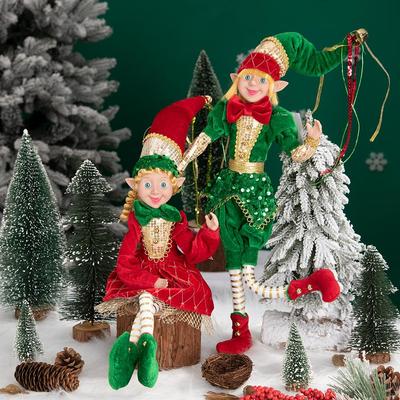 Nuevo colorido y lindo muñeco de elfo de Navidad colgante decoración navideña Feliz Navidad decoración del hogar Natal feliz año nuevo decoración del hogar