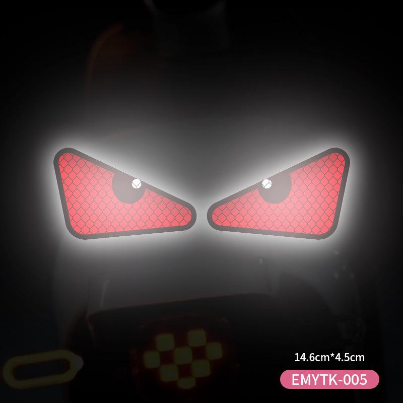Devil Eye Reflective Sticker for Electric Cars & Motorcycles - Custom Decoration for Helmets and Vehicles