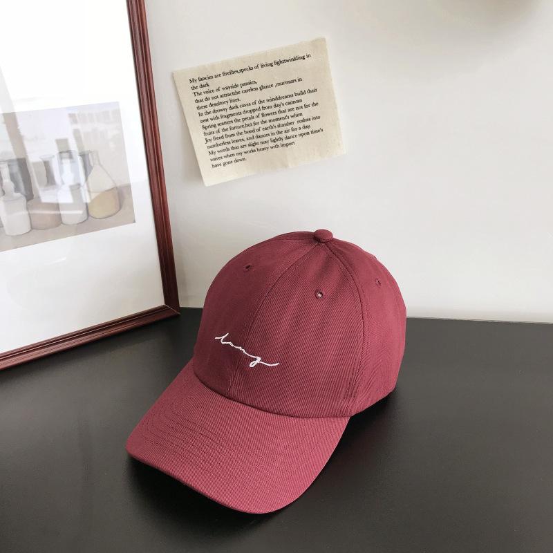 

Mens Casual Cap Female Fashion Brand Sunshade Sun Hat Casual Baseball Sports WineRed