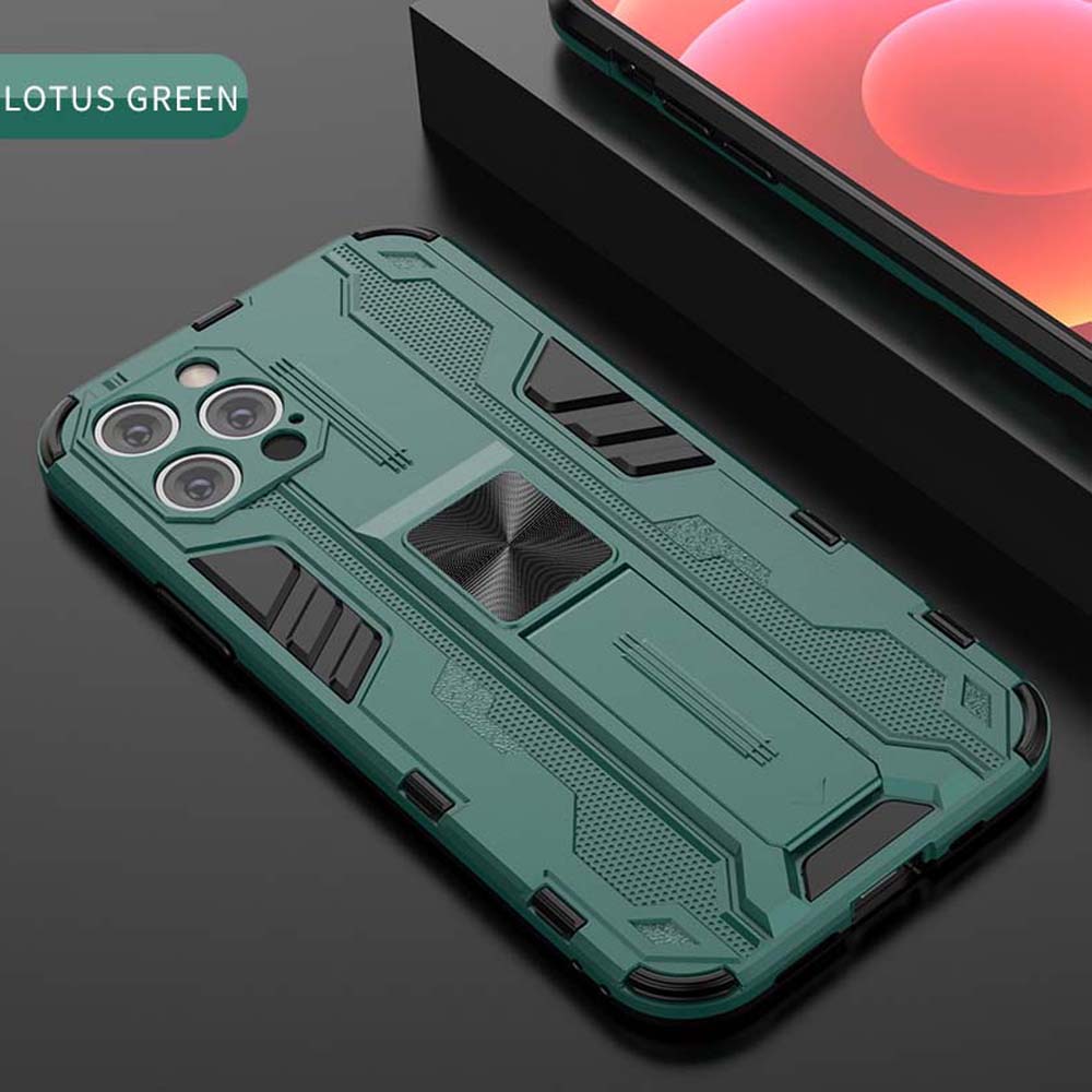 

Противоударный бронированный магнитный чехол для iPhone 15 14 13 Pro Max 12Mini 11Pro XS Max XR 7 8 Plus 15Plus с держателем, бампер, твердая крышка для телефона For iPhone SE2022 зелёный