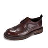 Pánské brogue boty z pravé kůže s vyřezáváním - Retro britský styl pro obchodní, formální a svatební příležitosti.