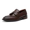 Spring and Autumn Tassels Loafers Pointed Toe Designer Leather Shoes High-quality Low-heel Business Formal Casual Derby Shoes