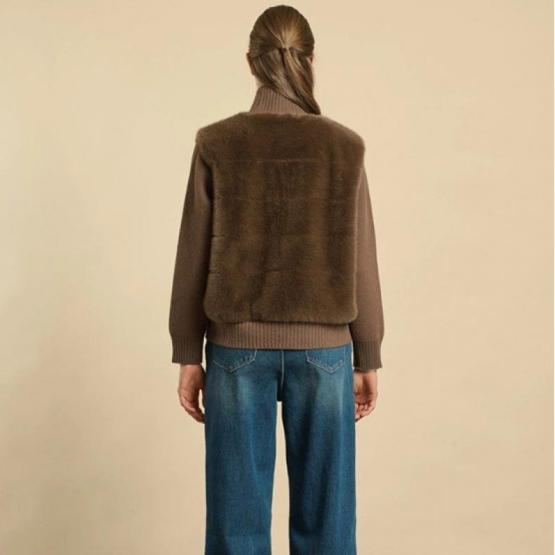 BCBG Poufer Knit Zip Jumper B6s1g580