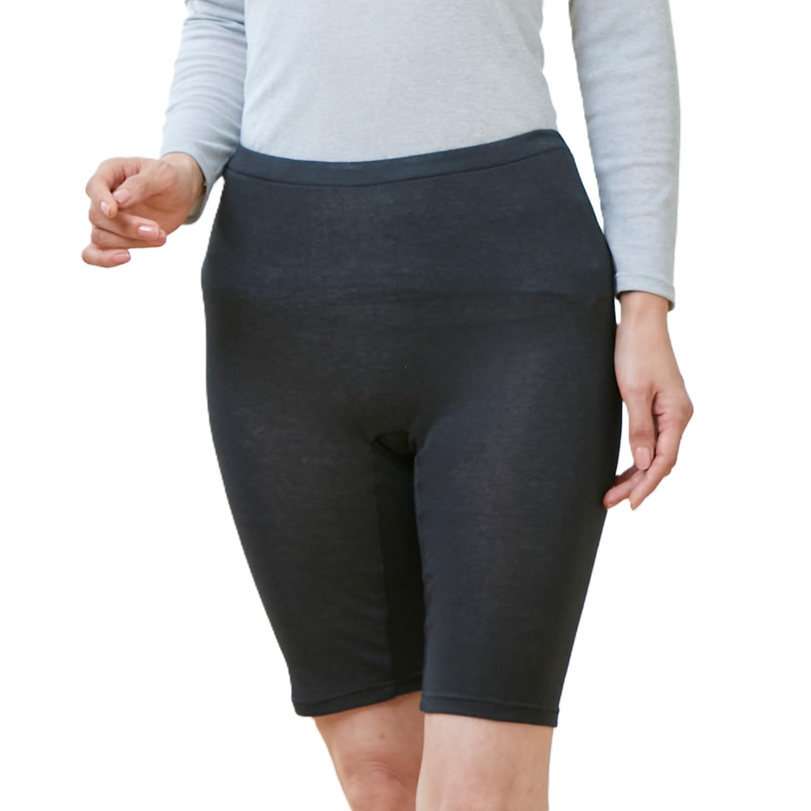 

BS Fine Stone Standard Warm Up to the Relaxed Made in BN1263 Wearable Bath 5-Length Leggings, Thighs, Fit, Stretchy, Non-Bulky, Women s, Japan, (JP, чёрный