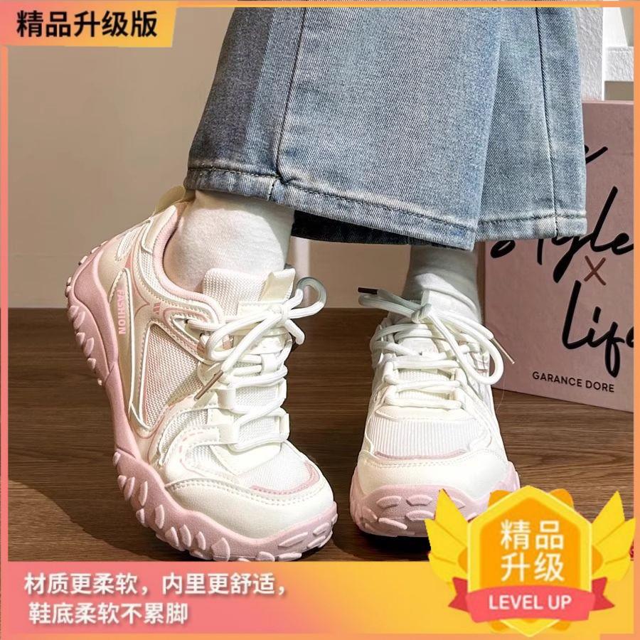 Women's Shoes 2025 Summer New Muffin Bottom Mesh Internet Celebrity Sports Shoes Dad Foreign Outdoor Hiking Shoes Women