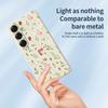 For Samsung Galaxy S25 Case Small Flower Leaves Pattern Printing Straight Edge TPU Phone Back Cover
